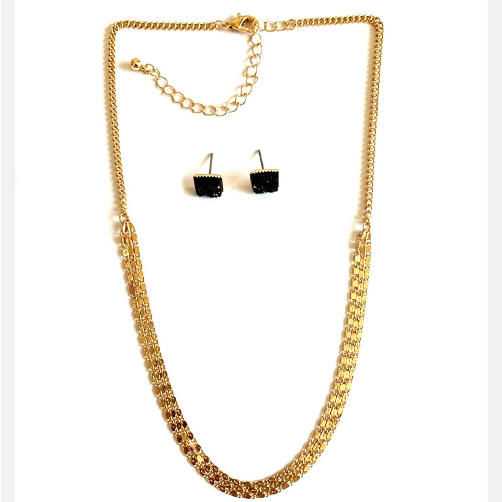 Isla Layered Necklace and Earring Set